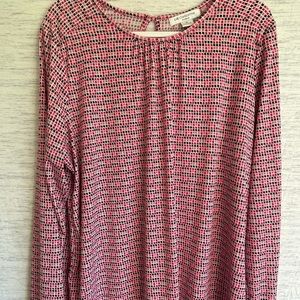 Liz Claiborne Pink and Black Long Sleeve Top